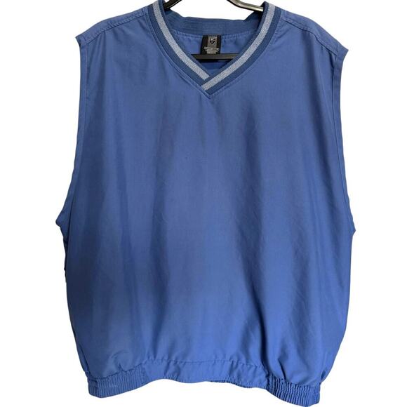 Nike Men’s Golf Vest Pullover Windbreaker V Neck Sleeveless Blue Size XL - Picture 1 of 9